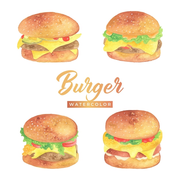 Burger watercolor