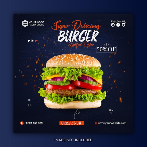 Vettore un hamburger con sopra la foto di un hamburger