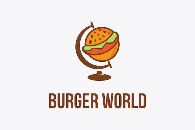 Vector burger world logo