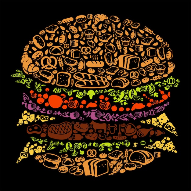 Vector burger