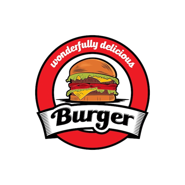 Burgers design premium logoburger illustration