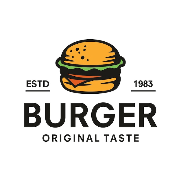 burgers logo vector template illustration design