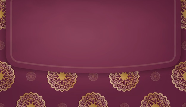 Burgundy background with Greek gold ornaments and place under your text