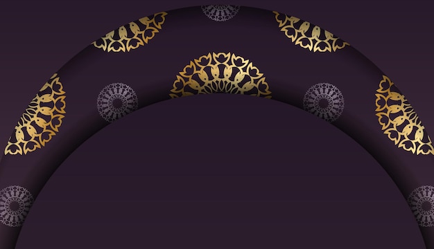 Burgundy background with luxurious gold ornaments and space for your logo or text