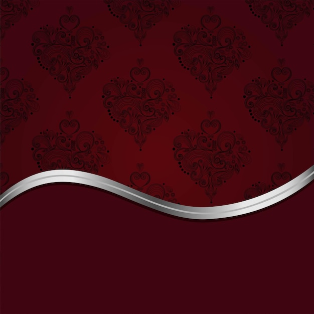 Vettore sfondo bordeaux con striscia argento