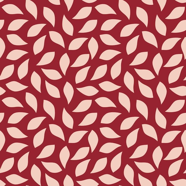 Burgundy floral seamless vector pattern