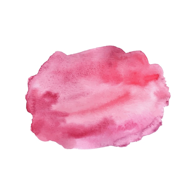 Burgundy painted with watercolors isolated on a white background.