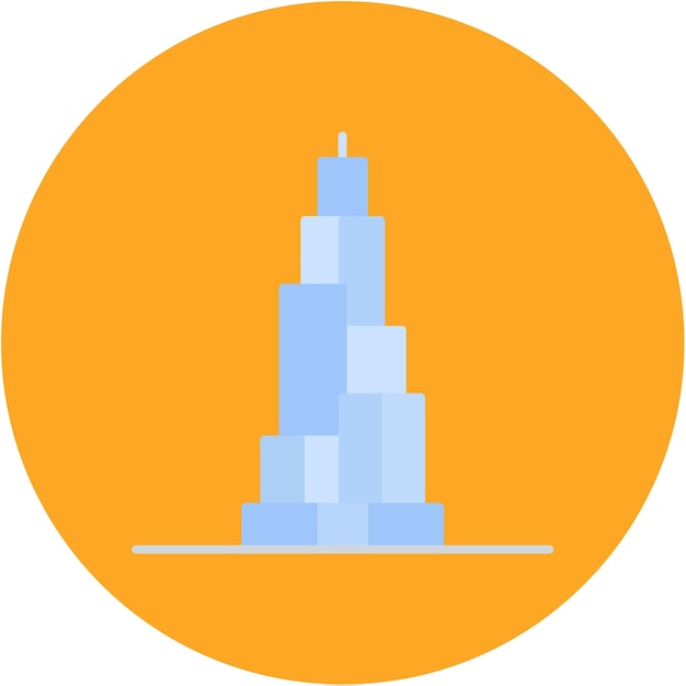 Burj Khalifa Vector Illustration Style