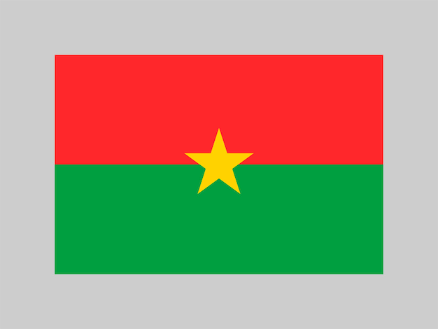 Vector burkina faso flag official colors and proportion vector illustration