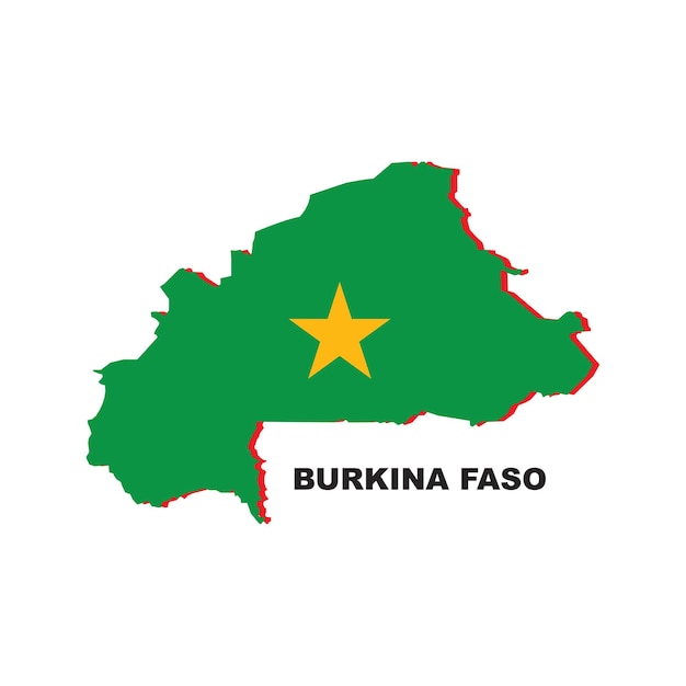 BURKINA FASO kaart pictogram vector illustratie symbool ontwerp