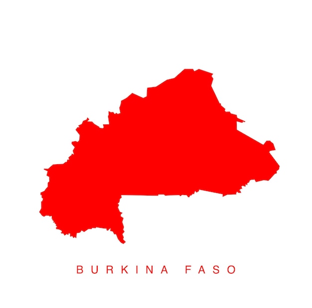 Burkina Faso rode kaart vector pictogram