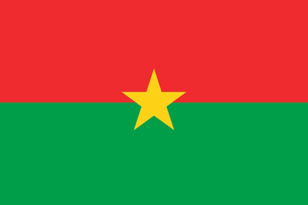 Vector burkina faso vlag eenvoudige illustratie voor onafhankelijkheidsdag of verkiezing