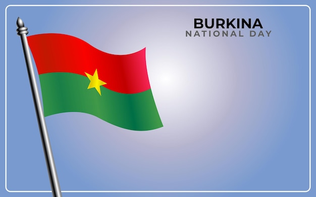 Burkina national flag isolated on gradient color background