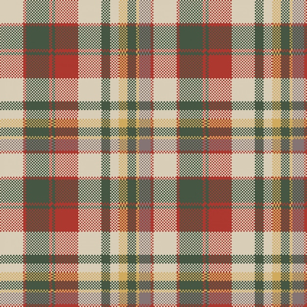 Burlap tartan fabric texture check seamless pattern