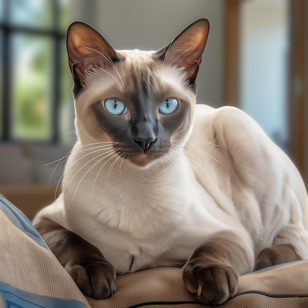 Vector burmese kitten cat