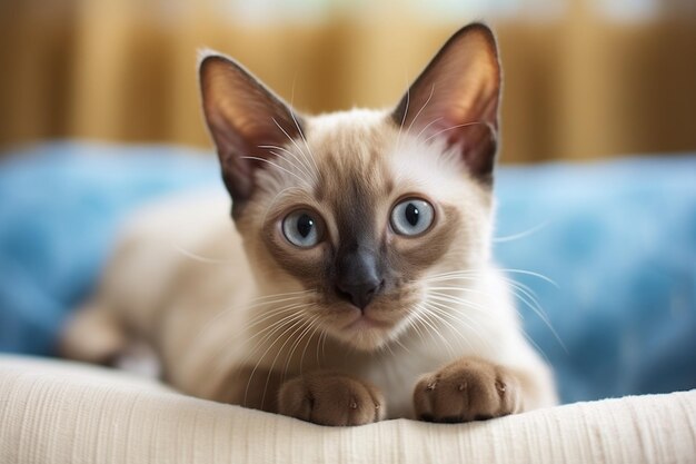 Vector burmese kitten cat