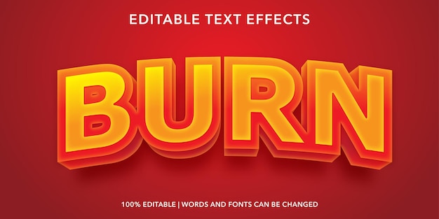 Burn Editable Text Effect