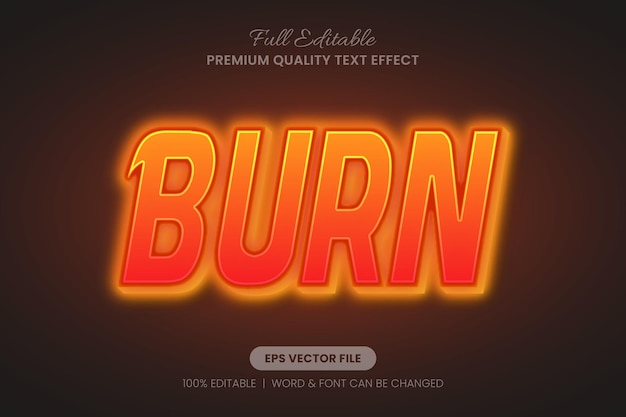 Burn Flame 編集可能なテキスト効果フォントグラフィックスタイル
