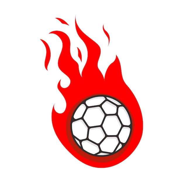 Burning ball icon logo