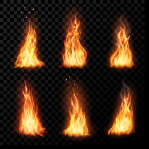 Burning bonfire blaze effect