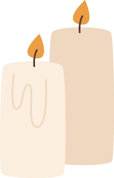 Vector burning candles icon