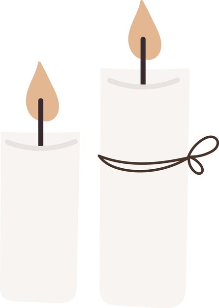 Vector burning decorative candles