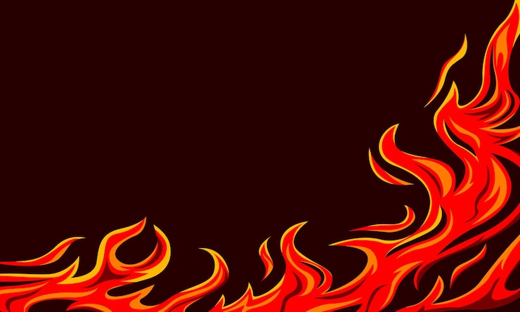 Vector burning fire background for car wrap sticker