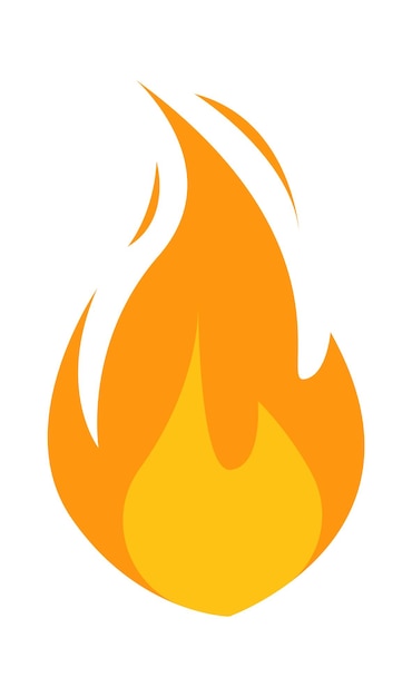 Burning fire icon Vector illustration