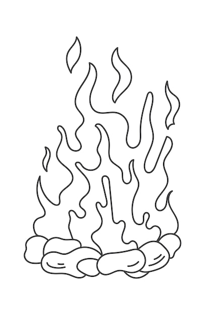 Vector burning fire illustration