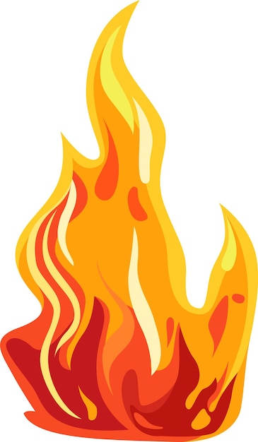 Vettore illustrazione del fuoco che brucia