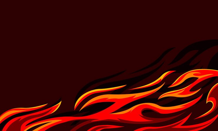 Vector burning flame car wrap sticker design