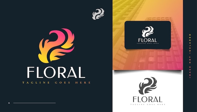 Burning Leaf Logo Design in Colorful Gradient