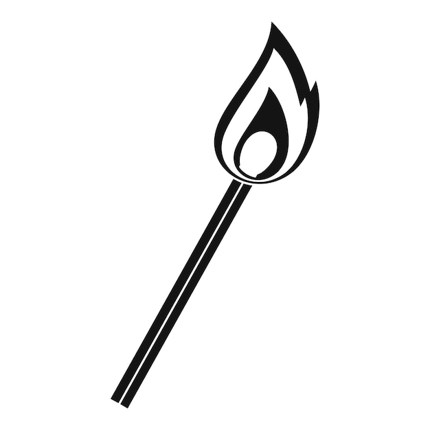 Burning match icon Simple illustration of burning match vector icon for web design isolated on white background