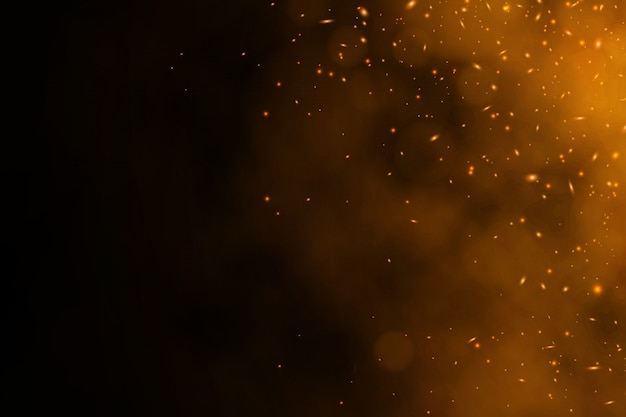 Burning red vector embers background