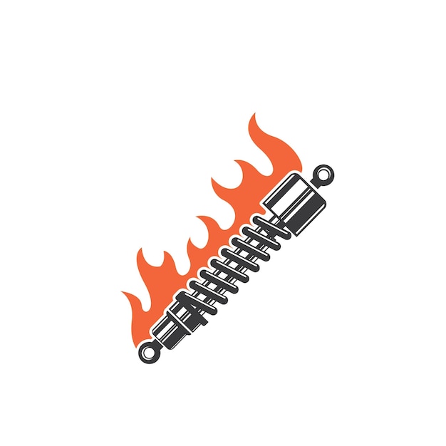 Vector burning shock absorber icon vector illustration design