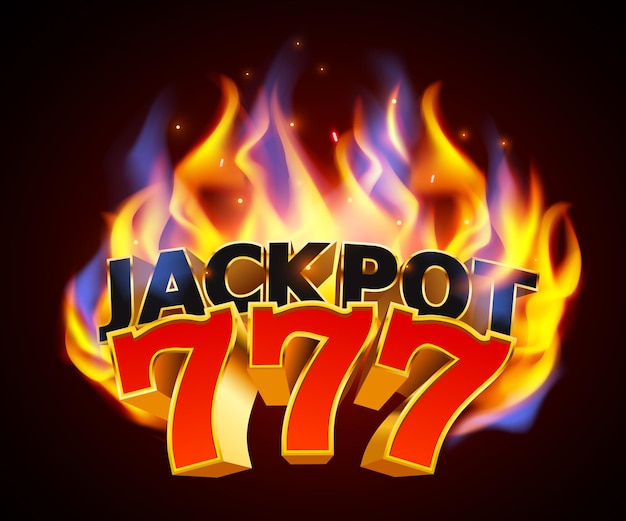 Burning slot machine wins wins the jackpot. Fire casino  Hot 777.