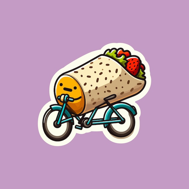 burrito graphic sticker