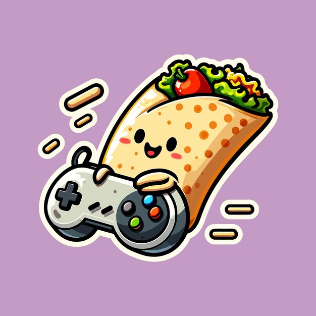 Vector burrito graphic sticker