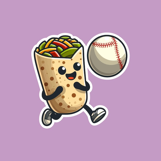 burrito graphic sticker