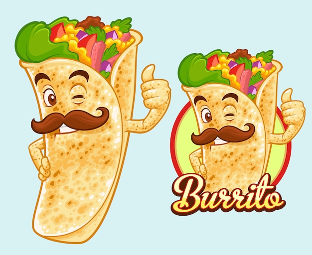 Burrito mascotte ontwerp