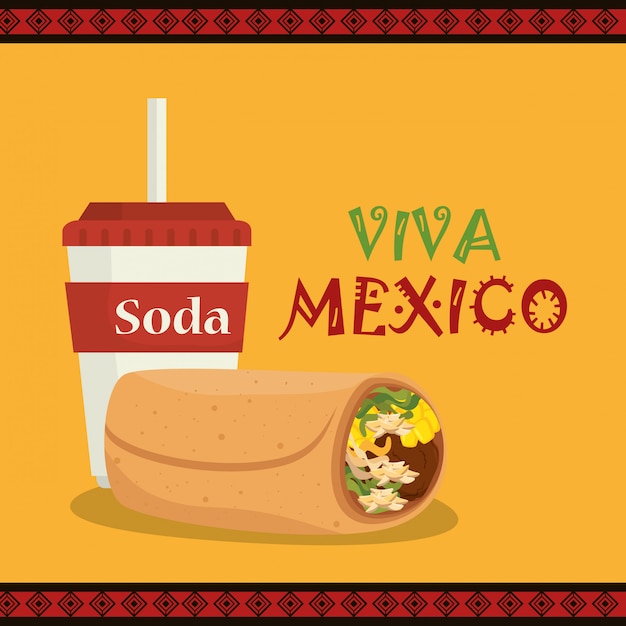 burrito мексиканские традиционные иконки