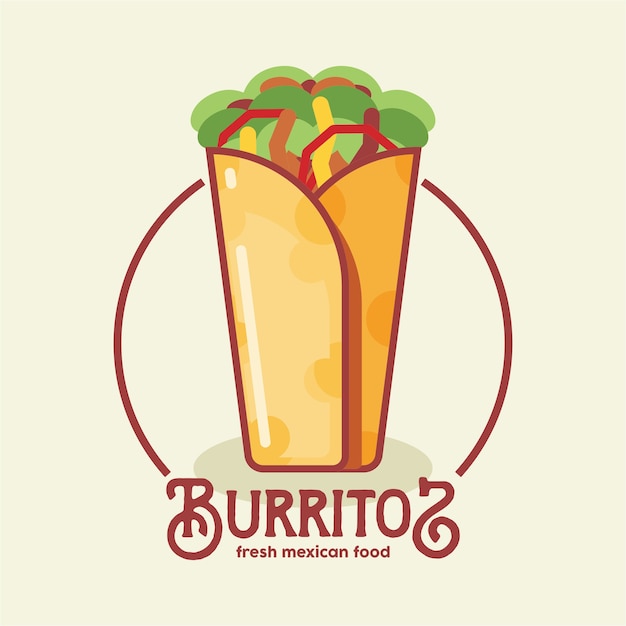 Vettore logo di burritos