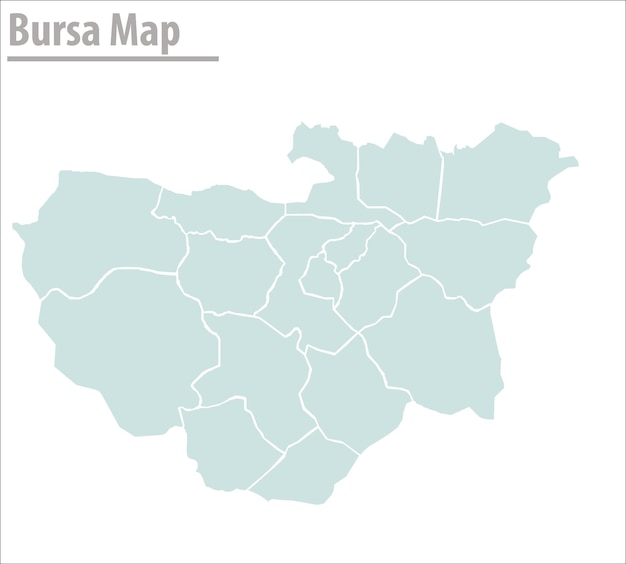 bursa map illustration vector city of turkey