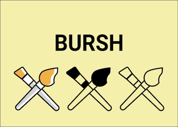 Vector bursh icon