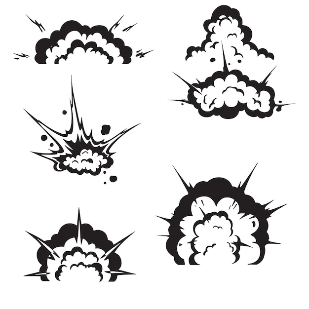 burst explosion comic effect energy fireworks boom impact motion atomic powerful force hand drawn
