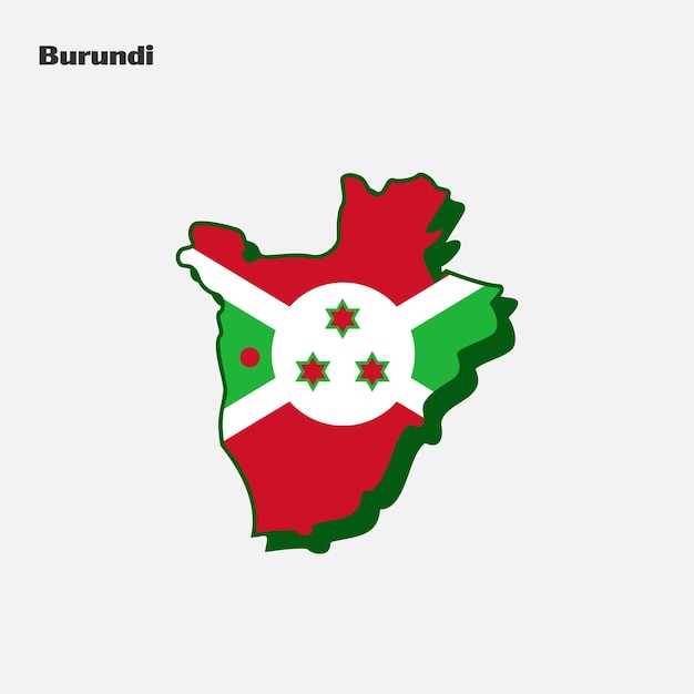 Burundi Land Natie Vlag Kaart Infographic