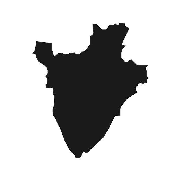 Вектор значка карты Бурунди