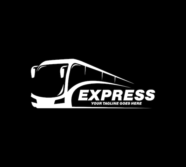 bus abstracte logo vector met zwarte achtergrond