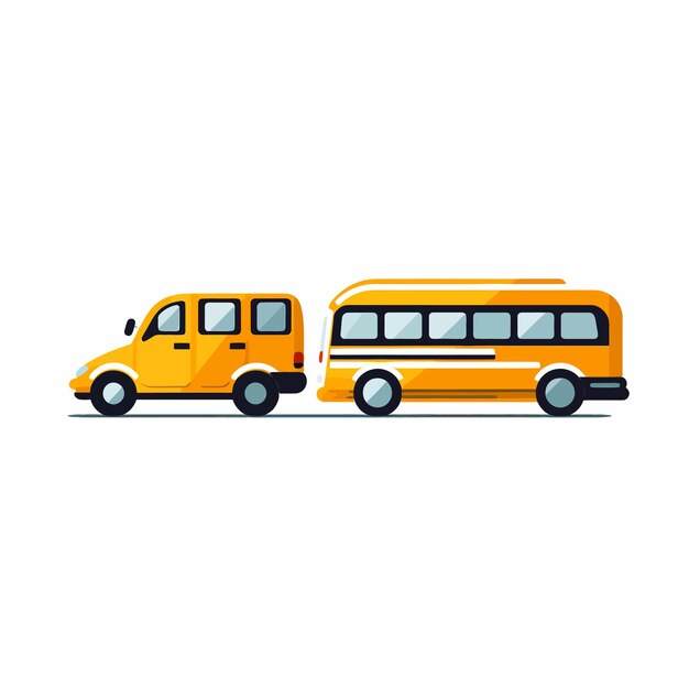 Vettore bus_and_taxi_icon_vector