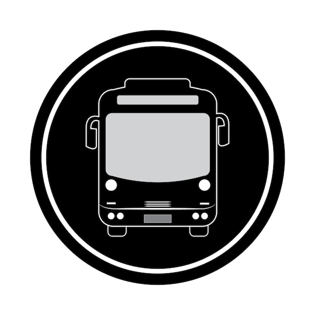 Bus auto pictogram logo vector ontwerpsjabloon